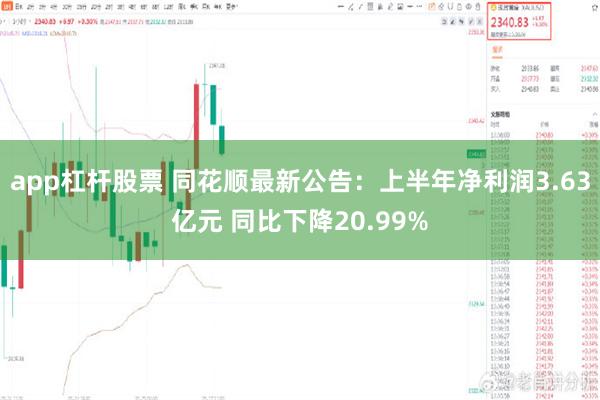 app杠杆股票 同花顺最新公告：上半年净利润3.63亿元 同比下降20.99%