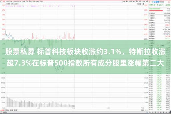 股票私募 标普科技板块收涨约3.1%，特斯拉收涨超7.3%在标普500指数所有成分股里涨幅第二大