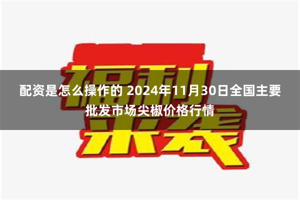 配资是怎么操作的 2024年11月30日全国主要批发市场尖椒价格行情