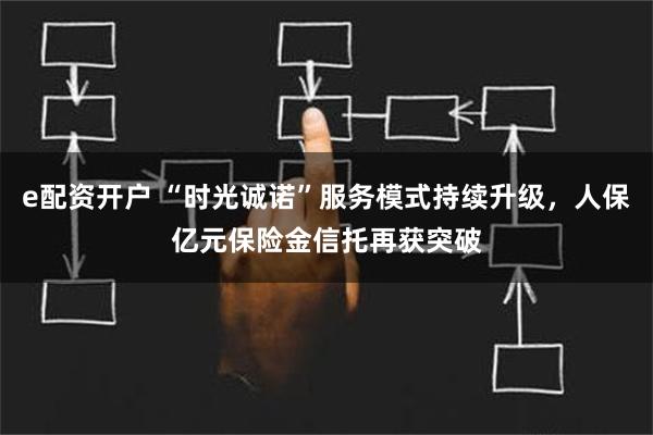 e配资开户 “时光诚诺”服务模式持续升级，人保亿元保险金信托再获突破